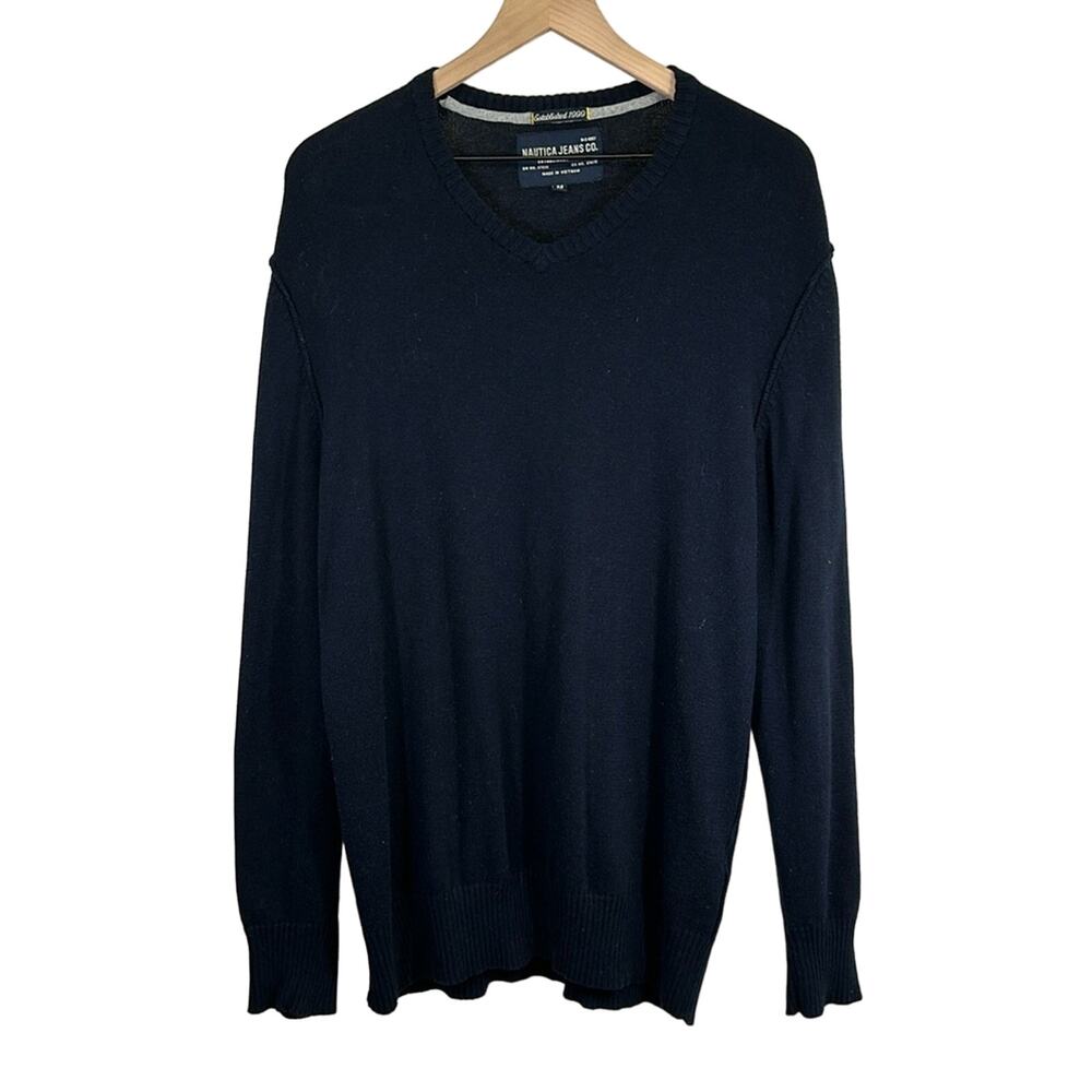 Nautica Knitted Blue Sweater Men’s Medium